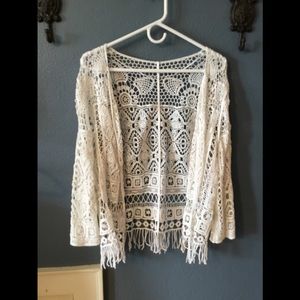 White crochet cardigan